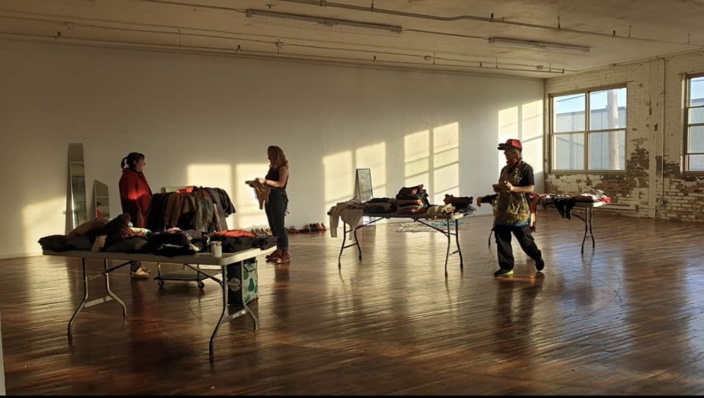 A clothing swap event held in the Movo rentable space